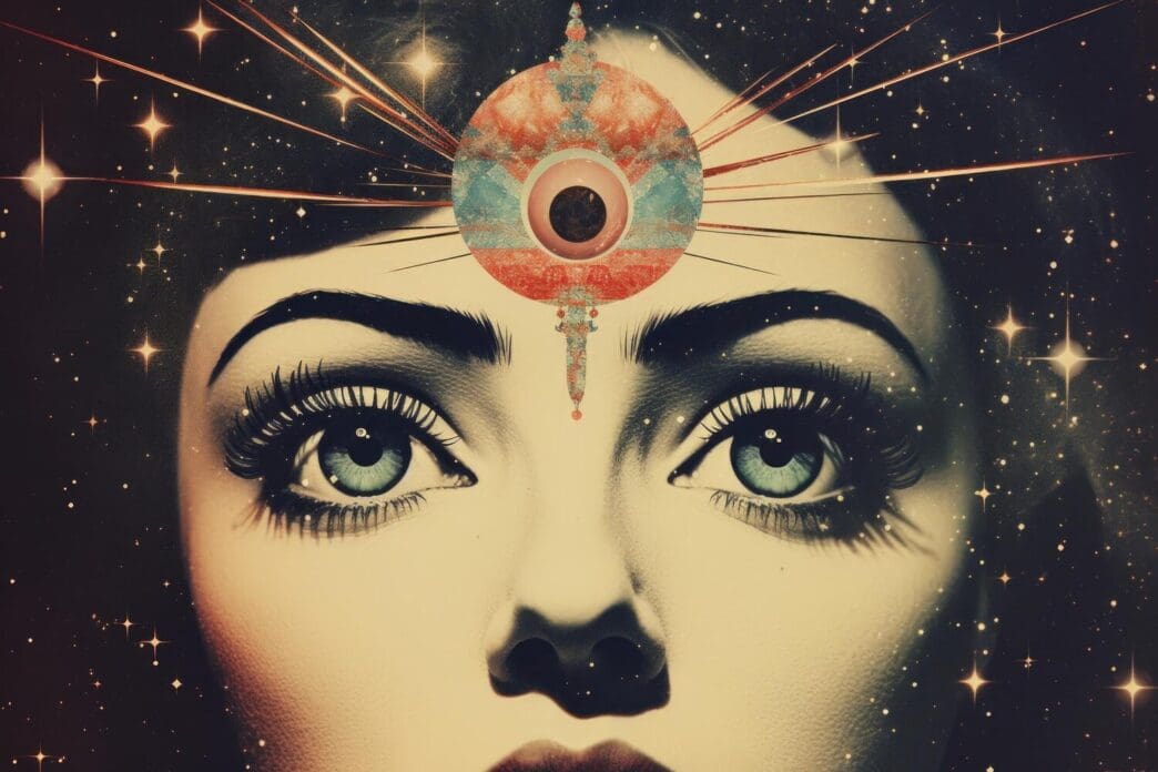 A painting depicts an adult human in a portrait style.