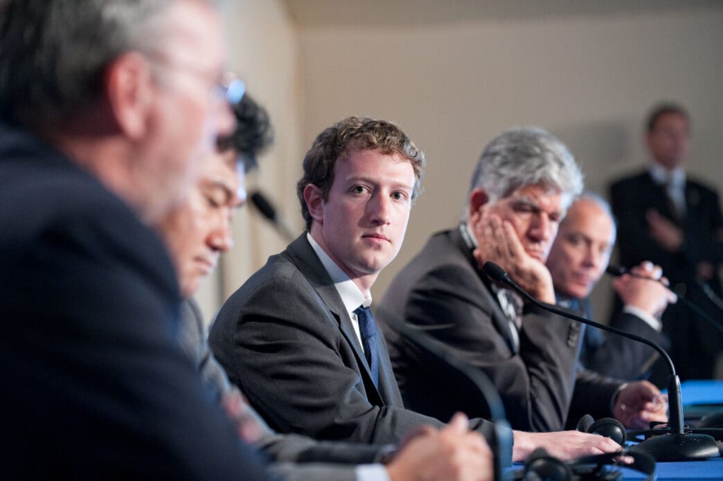 Facebook CEO Mark Zuckerberg speaks at a press conference during the G8/G20 Summit in Deauville, France.