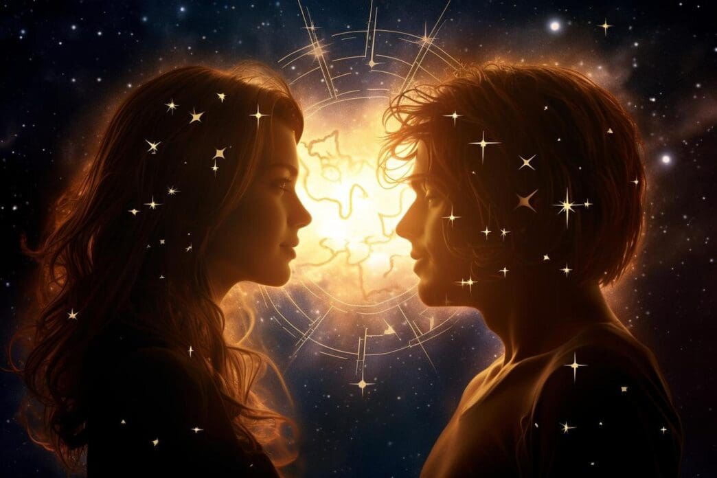 Symbols representing the astrological signs Aquarius and Capricorn, often used in a horoscope.