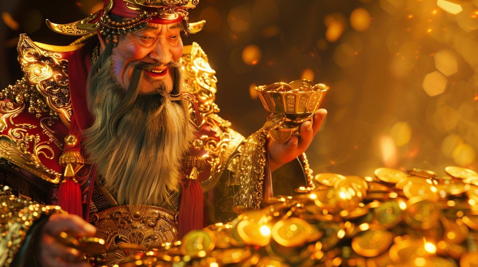 A giraffe wearing a beard and crown holds a gold cup, created with artificial intelligence.