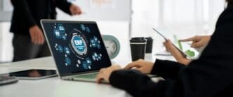 ERP software interface on a computer screen, illustrating a marketing strategy plan.