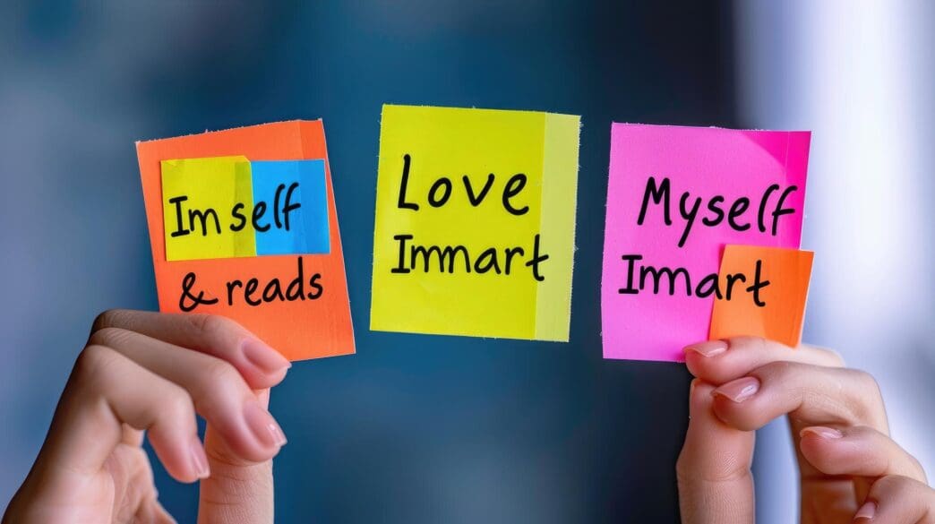 "A white background features the text 'I choose joy' with a turquoise watercolor-style abstract design."