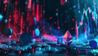 Banner design promoting investing and trading with a captivating visual.