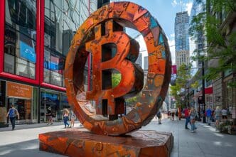 A large, metallic sculpture prominently features the letter "B".