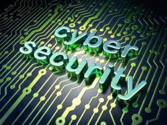 Illustration of a locked padlock representing online computer security.