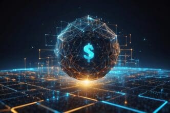 Abstract background with lines of code and binary numbers, suggesting technology and computer engineering.