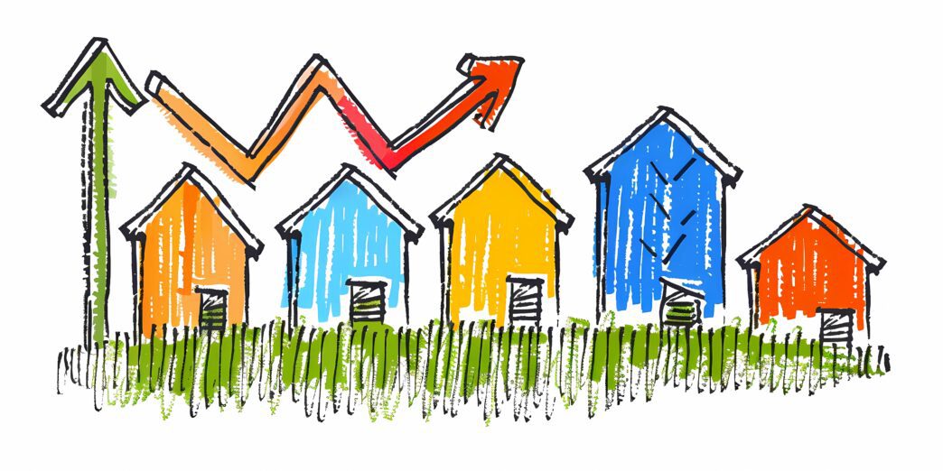 Abstract graph depicting the company's growth and profits, symbolizing economic success.