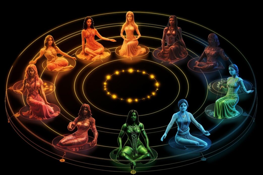 Black background with a glowing, abstract design suggesting cosmic elements.