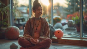 A caregiver assists a patient in a medical setting.