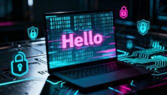 Cyber technology illustration representing browser security integration