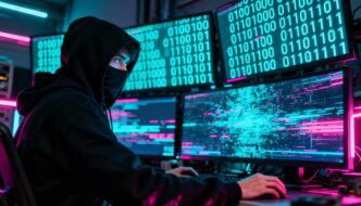 Cyber tech imagery representing the SitusAMC data breach.