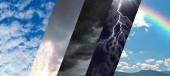 Forecast concept illustration collage showing weather conditions in South Florida.