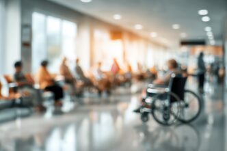 People seated in a hospital waiting area at HCA Florida.