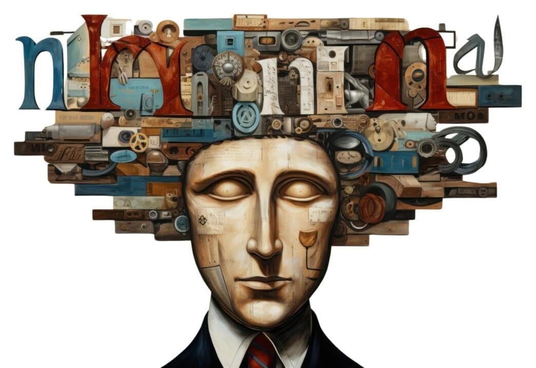 Illustration of a person with their head in their hands, depicting overthinking.