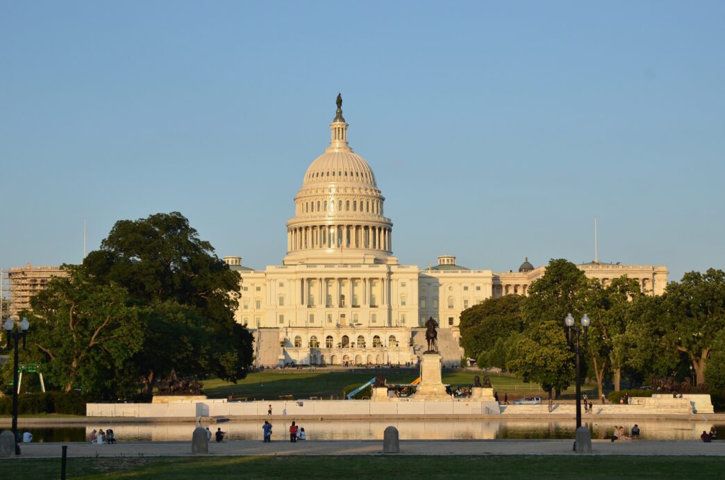 Historical view of the Seat of Congress building against sky.