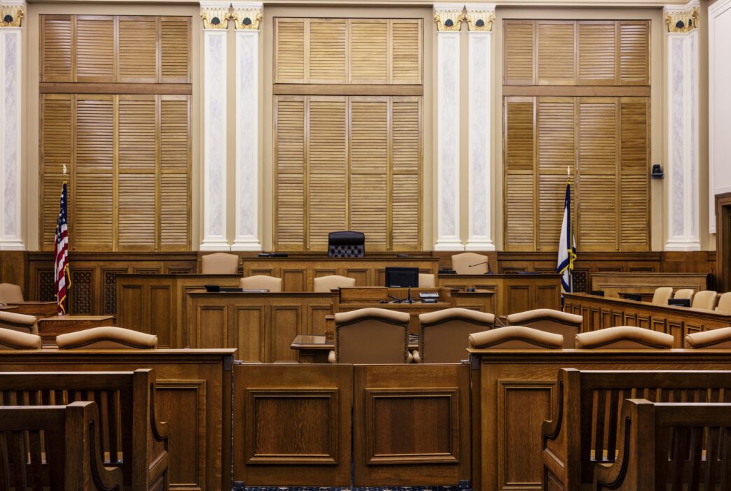 Court legal setting for Do Kwon prison sentence hearing.