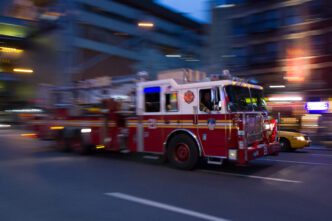 Emergency disaster scene depicting a chemical release in Deer Park.