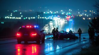 Traffic accident scene referencing the head-on collision in Esopus