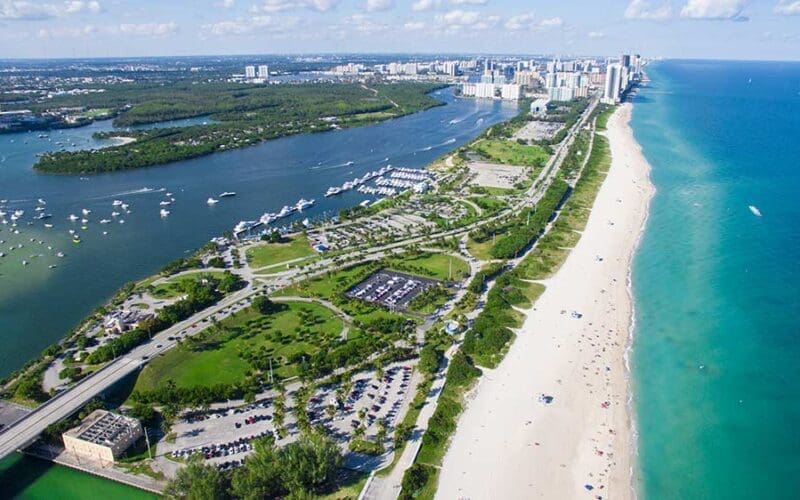 Aerial View of Haulover Park