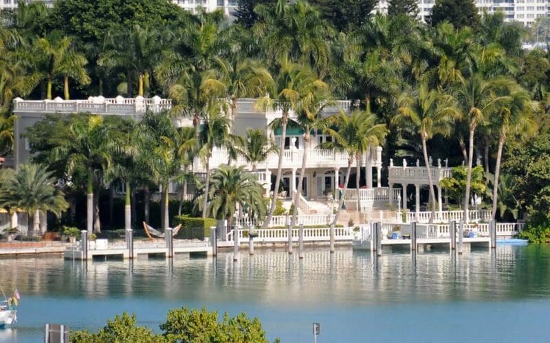 Luxury waterfront real estate in Miami, Florida