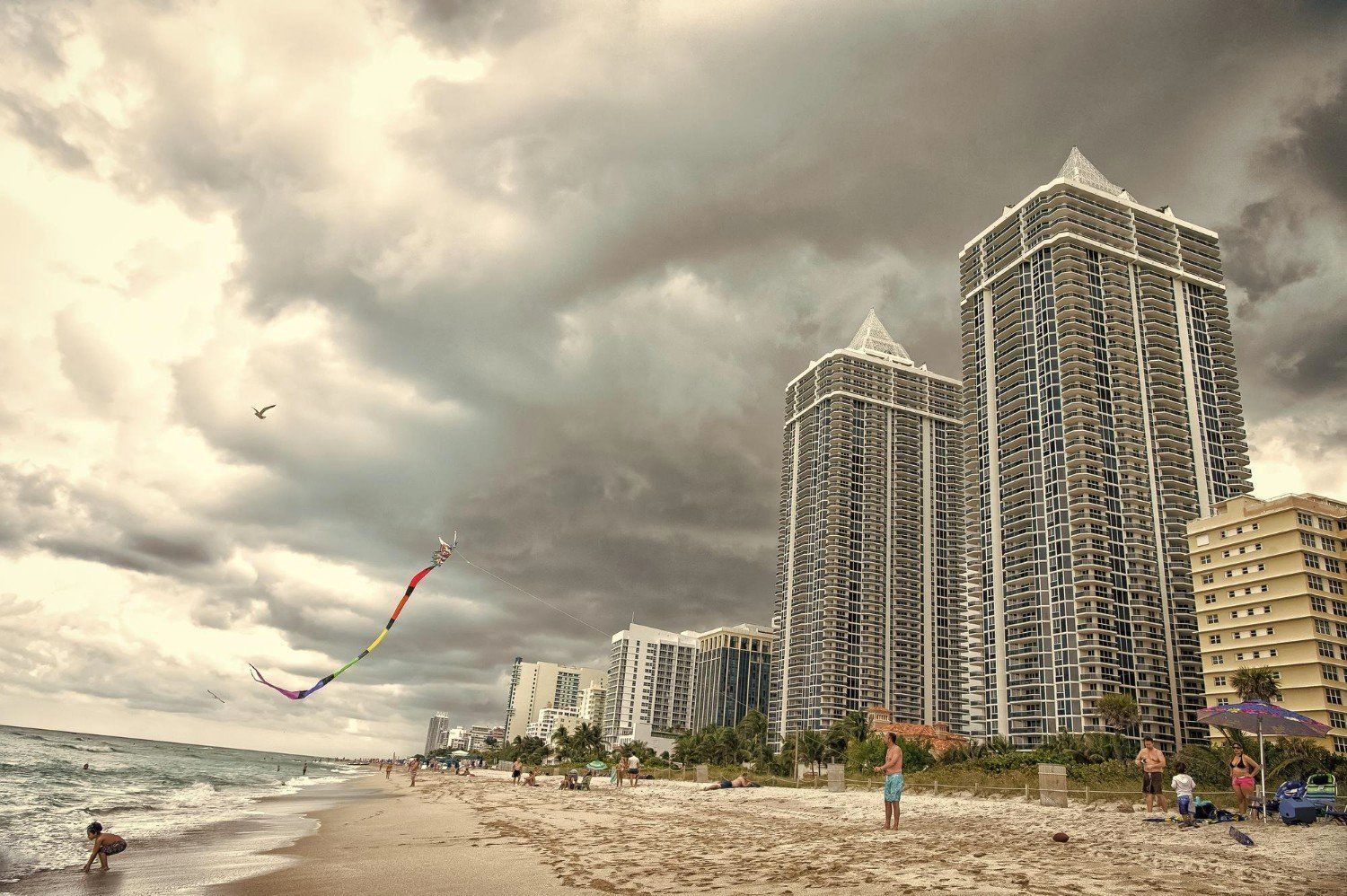 Cloudy sky in Miami Beach - Hurricane Season