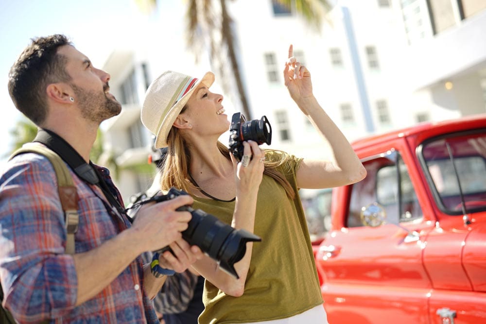Photographers taking pictures in Miami