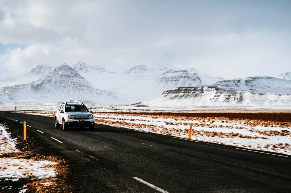 Iceland Landscape Traveling Along Golden Ring by Car